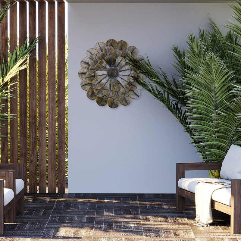 UV Resistant Steel Plants & Flowers Wall Decor