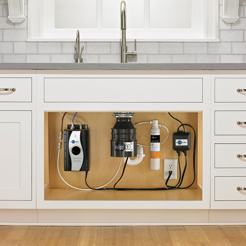 Badger 1/3 HP Continuous Feed Garbage Disposal (With Optional Power Cord), No
