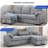 Latitude Run® 91.5 " Modern Shariff Reversible Chenille Upholstered Sleeper Sectional Sofa with Storage Chaise-1938120676