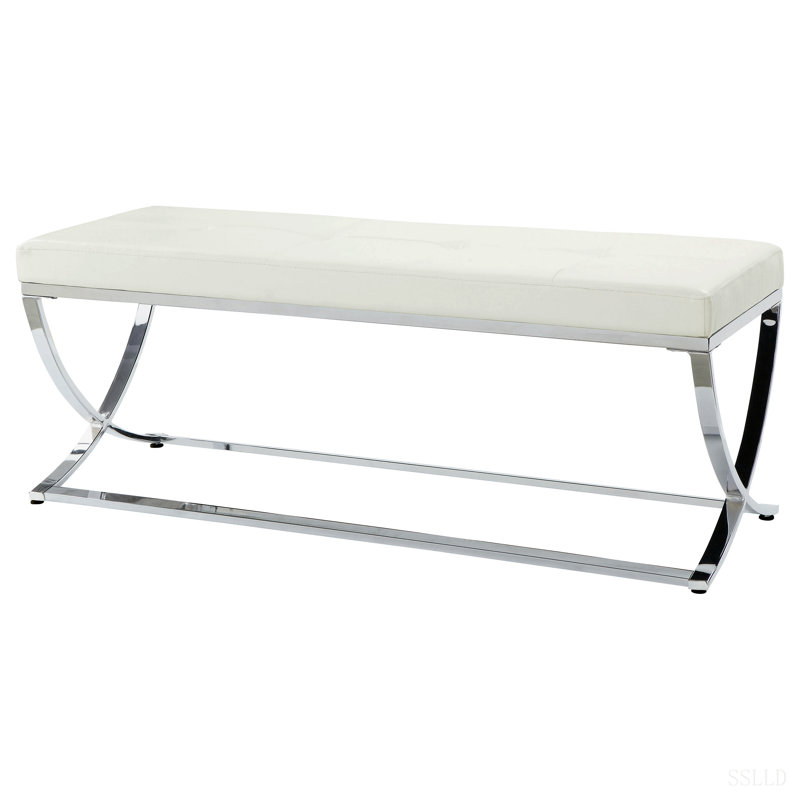 Bastien White Accent Bench