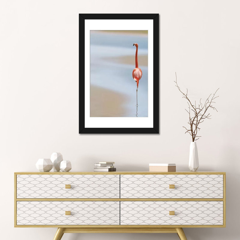 « i », reproduction de photo sur toile tendue encadrée, H 24 po x l 16 po x P 1 po, Papier d'art encadré noir, Blanc