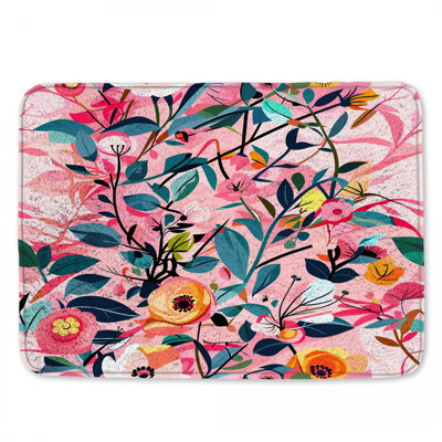 Tapis de bain floral