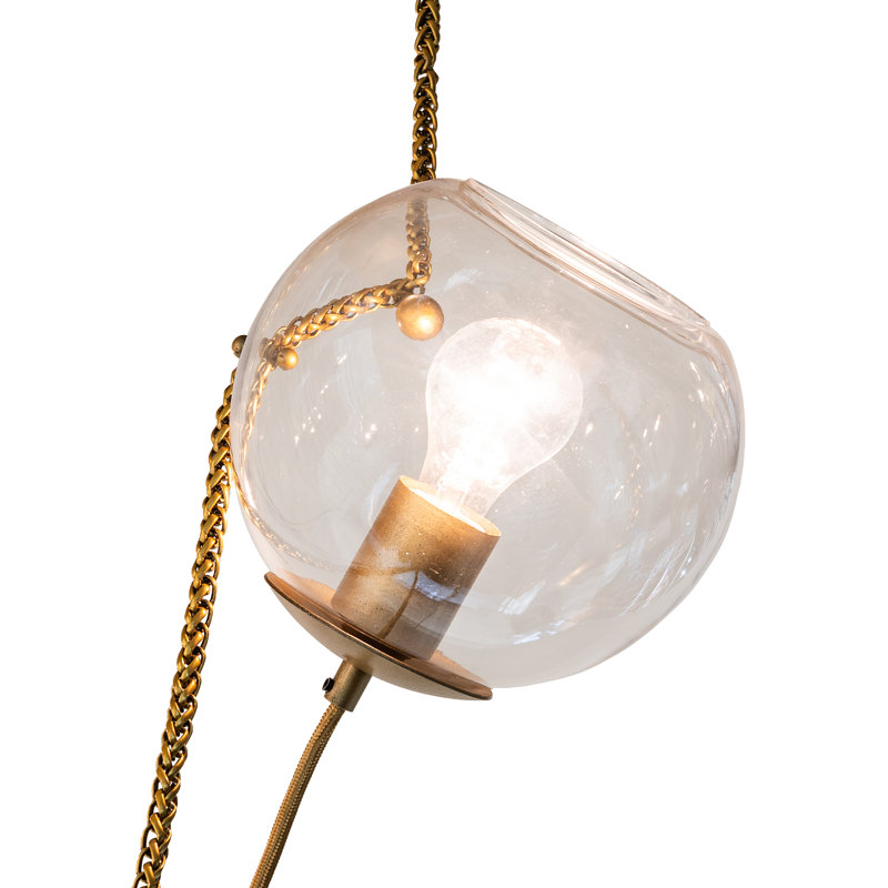 108" Long Castiliolite Trapeze 8 Light Chandelier