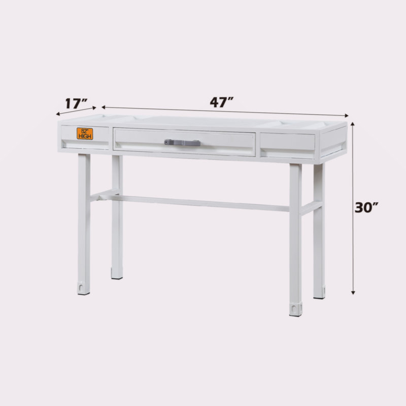 Bureau de meuble-lavabo blanc