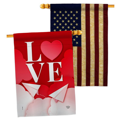 Drapeau de maison en polyester 2 côtés 3 pi 3 po x 2 pi 3 pi