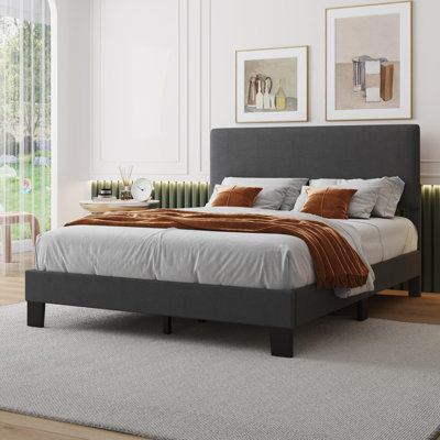 Breeyana Upholstered Metal Platform Bed