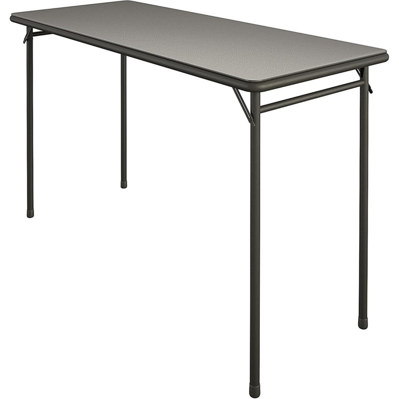20" X 48" Vinyl Top Folding Table, Black