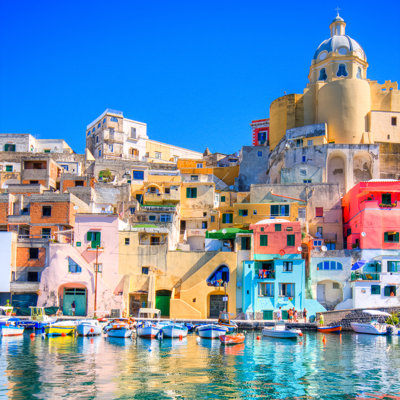 Procida, Naples, Italy par Ronnybas - Photographie de toile tendue