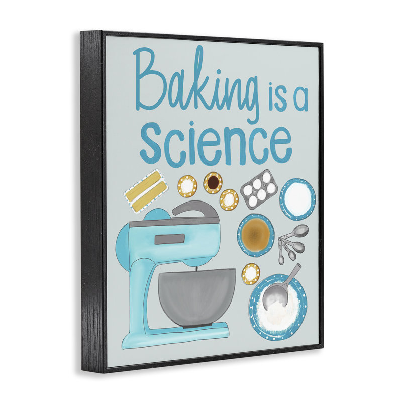«Bake Is A Science», dessin par Christine Becker, H 14 po x l 11 po, Giclée encadrée noir minuit