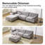 Canapé modulaire rembourré 3 personnes Modern Chenille-178368393
