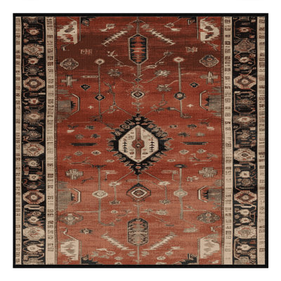 Machine Washable Turkish Brown Area Rug