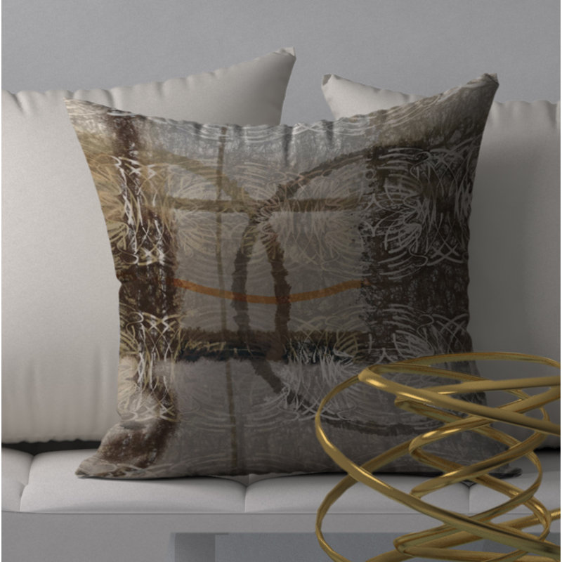 Abstract Throw Pillow, 24" H x 24" W