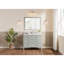 Meuble-lavabo 42 po en bois massif avec comptoir en marbre d'ingénierie 1 po, lavabo simple-106492153-106492158-121644438
