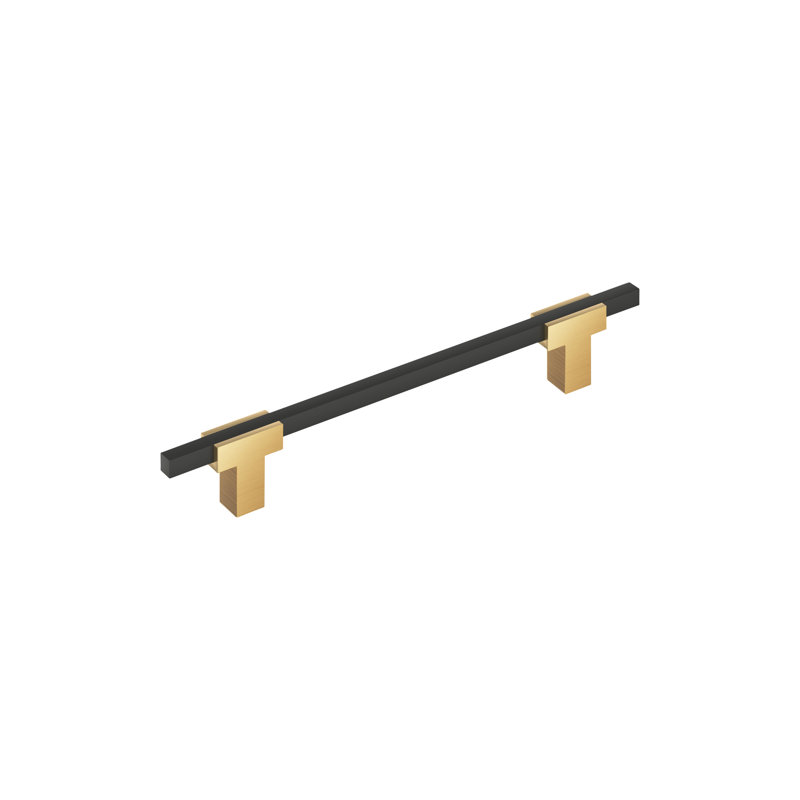 Poignée barre Urbanite, 6 5/16", Champagne Bronze/Matte Black