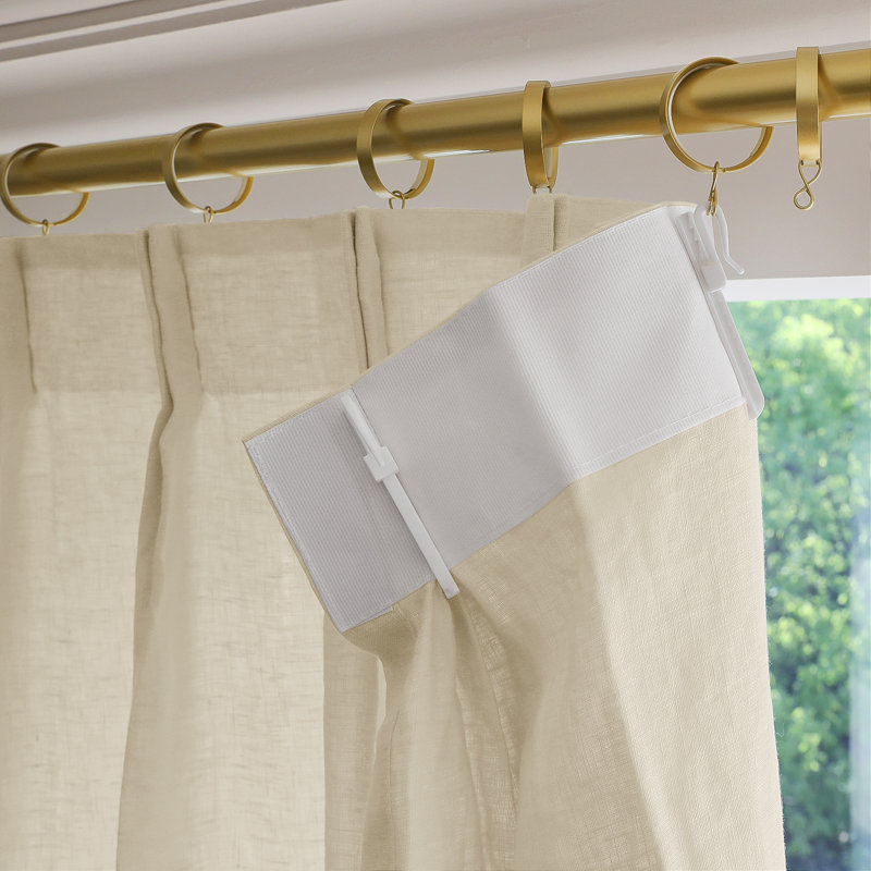 Rideau doublé Twopages, Gris beige, L 26 po x L 84 po