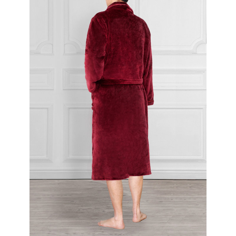 Peignoir mi-mollet avec poches Laskie, Vin