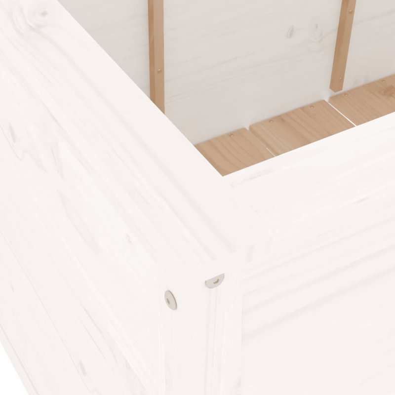 Derosier Wood Raised Garden Bed, White, 78cm H x 119.5cm W x 82.5cm D