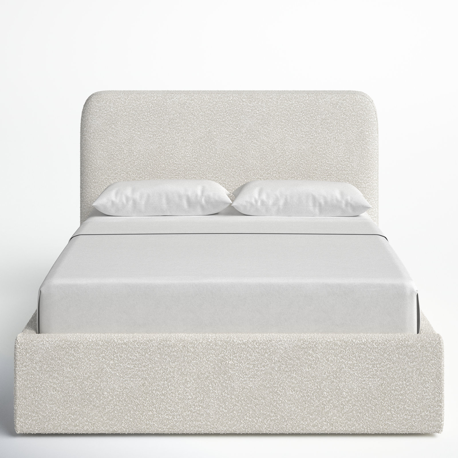 Dane Boucle King Bed White