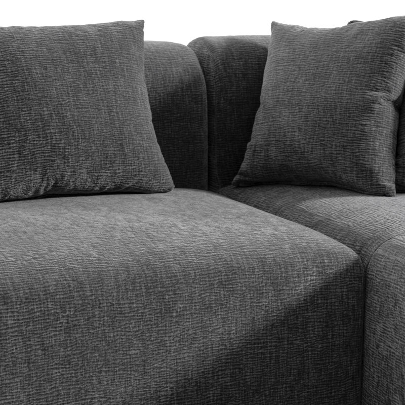 Canapé modulaire Comfy Curved Living, Gris chenille