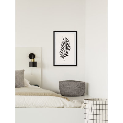 «Black Fern Leaf», reproduction encadrée