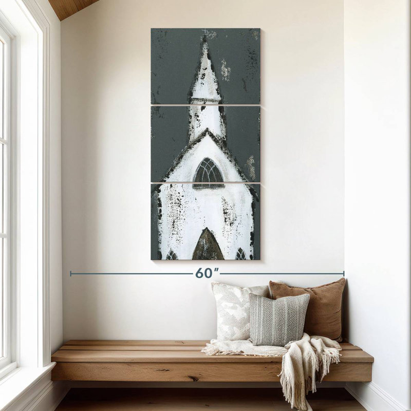 Grande chapelle blanche, H 52 po x l 24 po