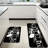Black White Kitchen Utensil Kitchen Mats 2 Pcs Entryway Kitchen