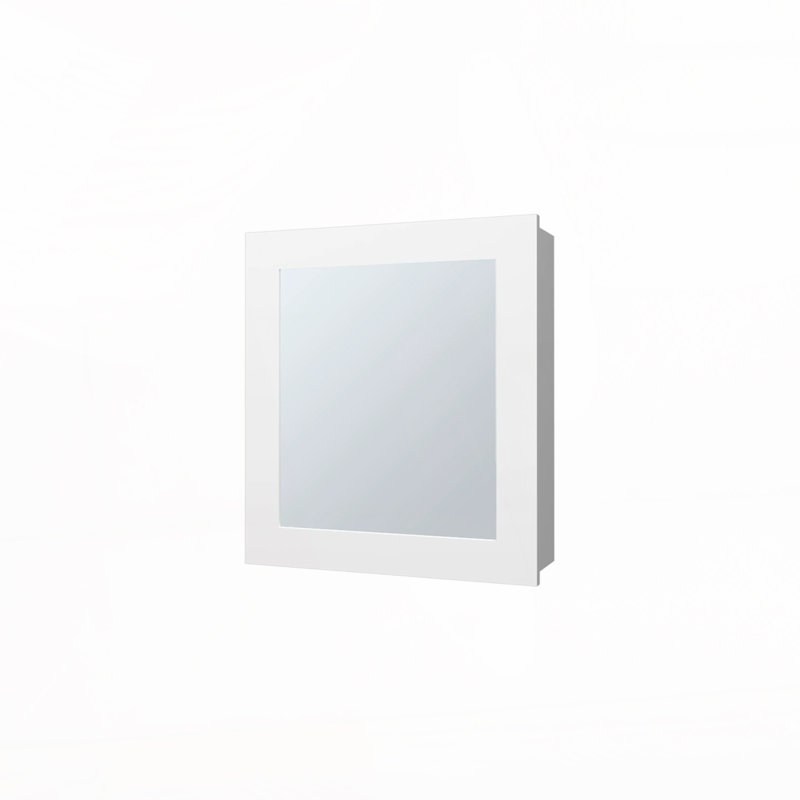 Pharmacie avec porte et miroir inclus, Blanc