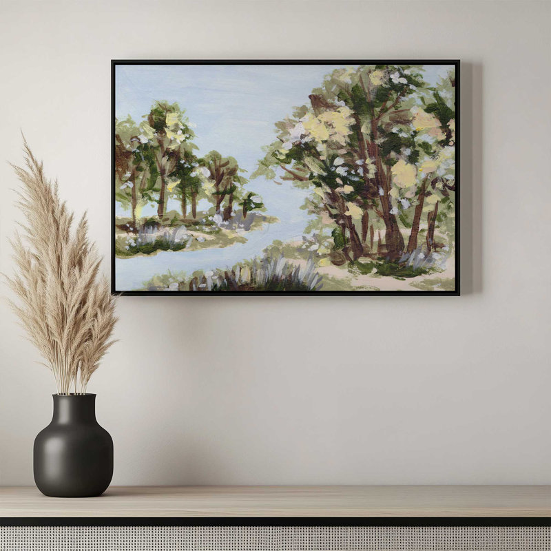«Amber Canopy II» par Melissa Wang, reproduction d'art sur toile, H 12 po x l 16 po, Blanc
