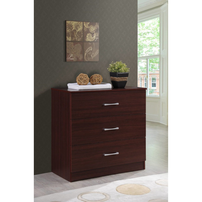 Commode 3 tiroirs Harry, Acajou
