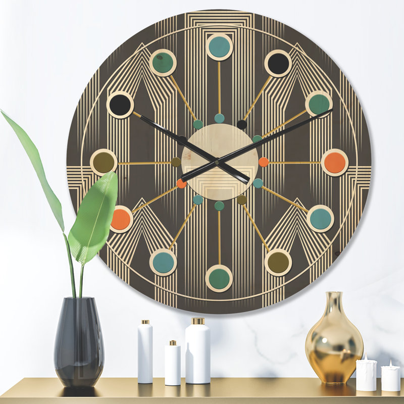 Horloge murale en bois Minimal Design III, Petit