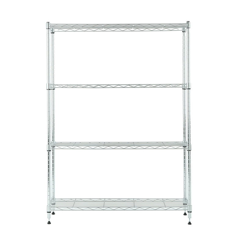 Rayonnage 4 niveaux Jennnifer, Chrome, H 45,5 po x l 33,5 po x P 11,8 po