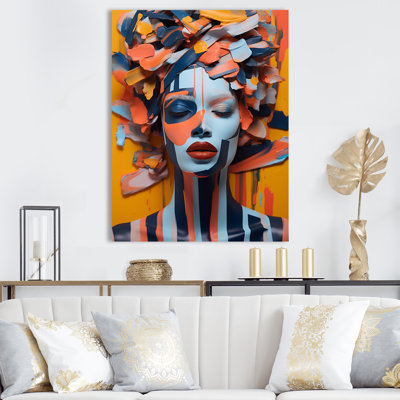 Art féminin coloré Portrait II - Portrait de femme