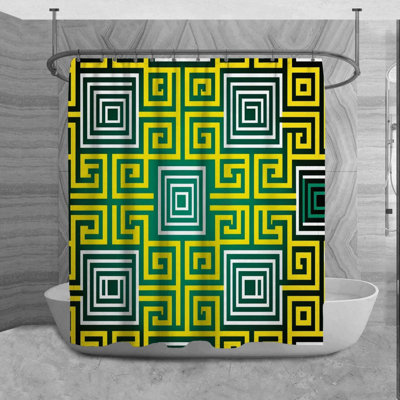 Geometric Shower Curtain