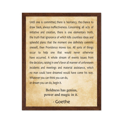 Boldness Has Genius