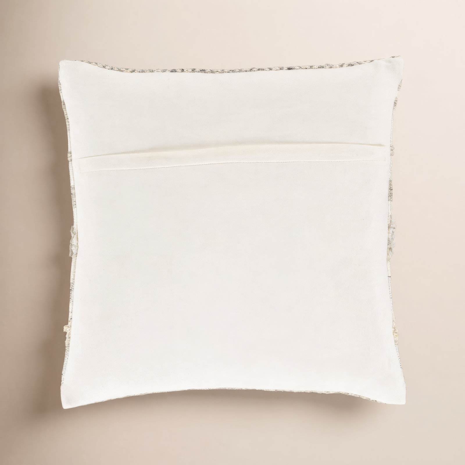 Venora Fringed Cotton Throw Pillow, 22" x 22", Down