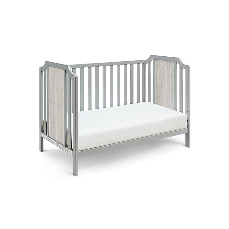 Brees Island 3In1 Convertible Crib Black/Brownstone, Gray