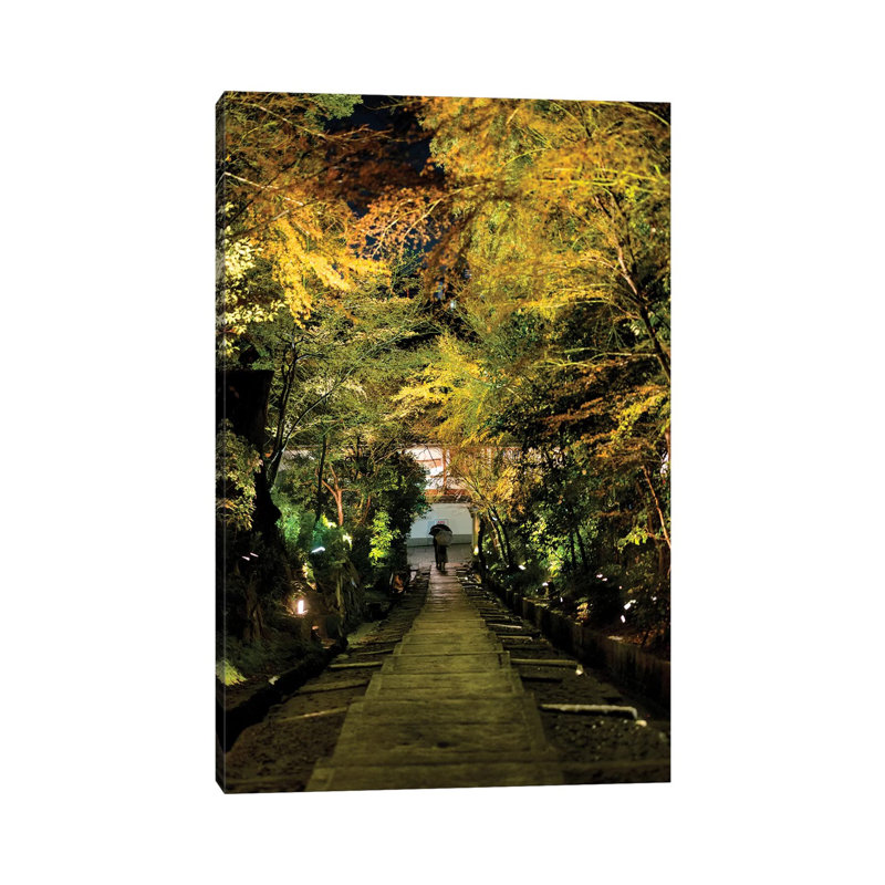 «Night Staircase» par Philippe Hugonnard - peinture sur toile tendue, H 18 po x l 12 po x 1,5 po