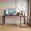 Bureau d'écriture en bois massif de couleur noyer clair-118312058-118312054-118312051
