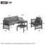 4-5 Seat Modular Outdoor Sofa Set With Glass Table & Polyester Rope