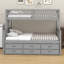 Lit superposé simple au-dessus de double avec lit gigogne et tiroirs Janalise Kids-2135477868