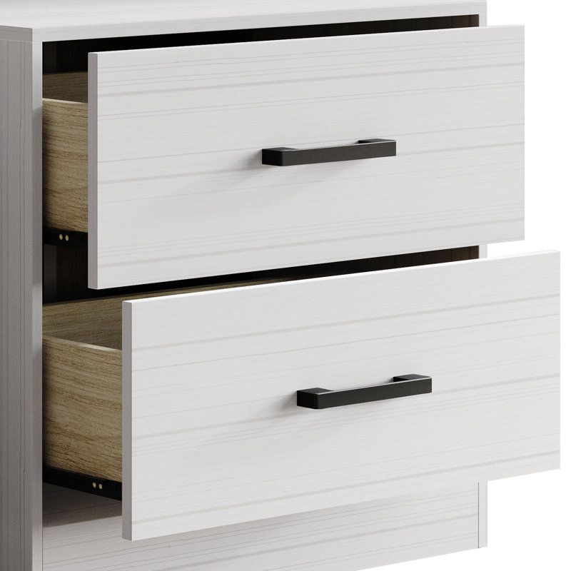 Deux tables de chevet en blanc, Blanc
