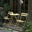 Ensemble bistro 3 pièces de table ronde pliable et chaises-820252523