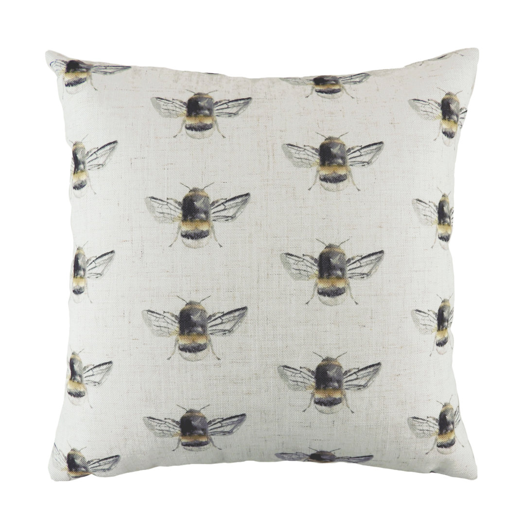 Sherborne Bee Happy Repeat Scatter Cushion With Filling