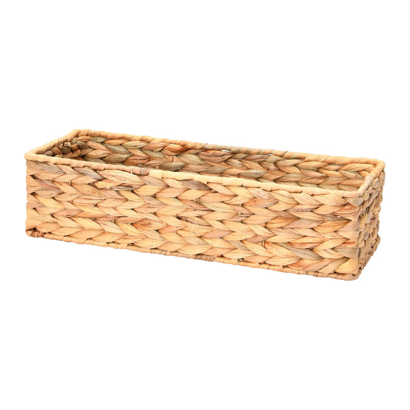 Hyacinth Rectangular Basket, Brown