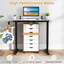 Bureau debout électrique 48 po x 24 po avec affichage à DEL 2 réglages de hauteur de mémoire pour la maison blanc et noir-339855340