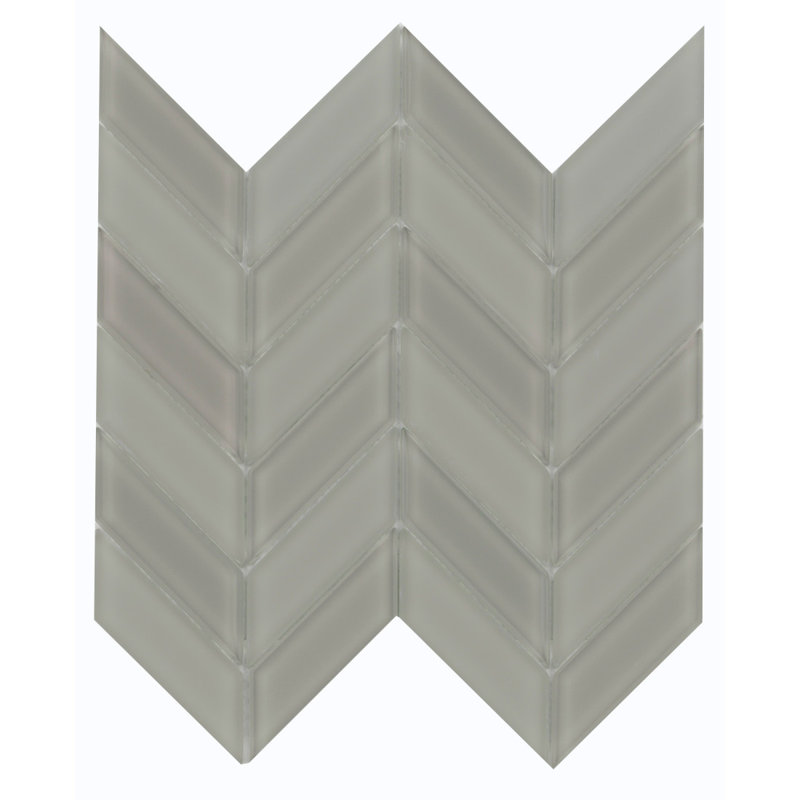 Edge Cream 12 in. x 12 in. Glossy/Matte Glass Wall Tile (10.08 sq. ft./Case), Morning Fog