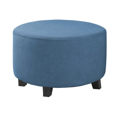 Stretch Round Ottoman Slipcover With Elastic Bottom