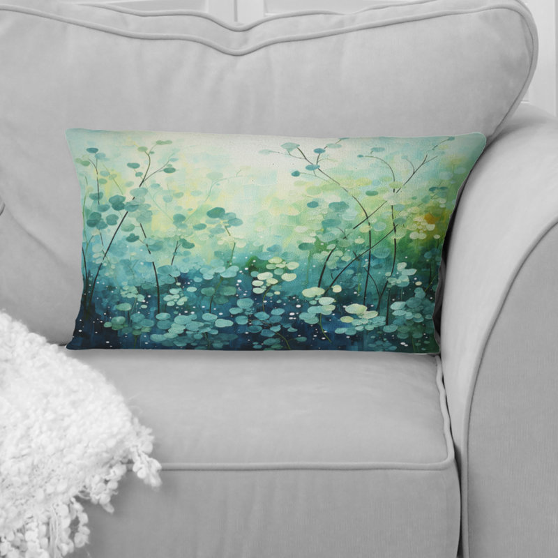 Coussin Misty Meadow I - Abstract Landscape