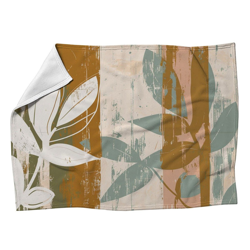 Leafy Branches Cool Machine Printed Throw Blanket, 50" W x 60" L