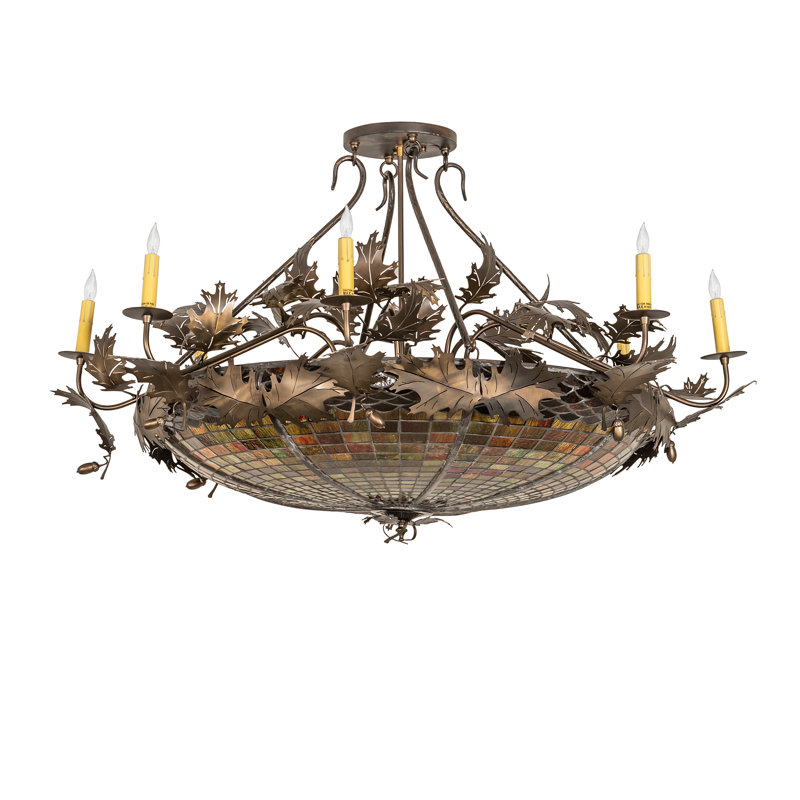 Rustic Lodge 8 - Light Semi Flush Mount
